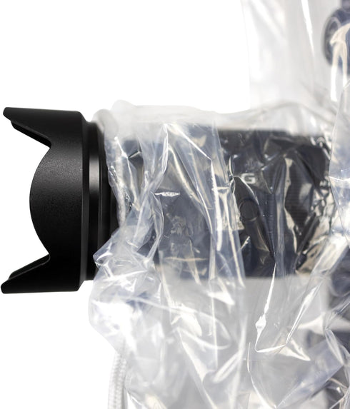 OP/TECH USA Rainsleeve Camera Cover - Clear Rain & Dust Sleeve for Shooting Photos & Video, with Viewfinder Access - Camera Rain Cover, Flash, 2 P...
