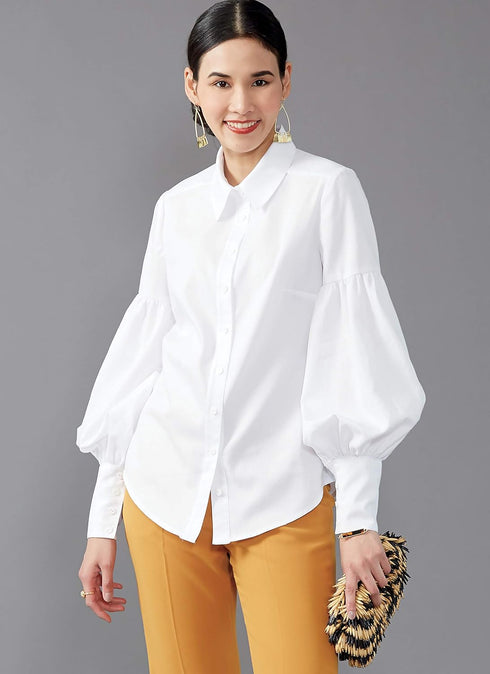 McCall's Patterns McCall's Loose Fit Women's Button-Up Blouse Sewing Patterns, Sizes 6-14...