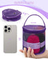 Coopay Tiny Yarn Bag with Grommet Knitting Crochet Storage Organizer Mesh Mini Yarns Drum Container for Carry Yarn Ball, Knitting Supplies and Sew...