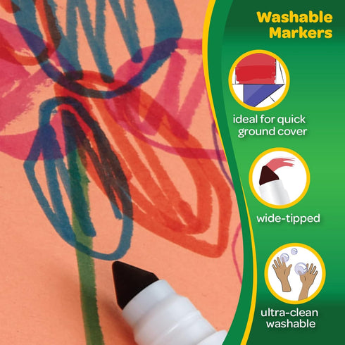 Crayola 8 Ct Bold Broad-Line Washable Markers...