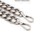 25 Inch Trendy Chunky Metal Chain Purse Handles Shoulder Strap Replacement for Handbag (Silver)...