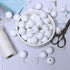 White Wood Beads 25mm, Smooth Painted Loose Beads Spacer Beading Supplies for Farmhouse Beads Craft, 50Pcs(4.5mm hole)...