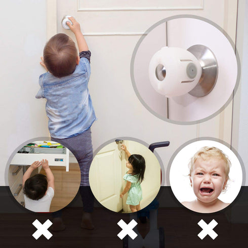 EUDEMON 6 Pack Baby Safety Door Knob Covers Door Knob Locks...