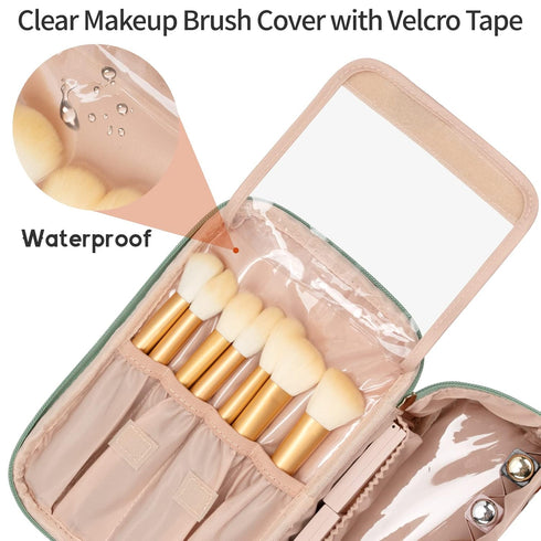 OCHEAL Makeup Bag, Portable Cosmetic Bag, Large Capacity Travel Makeup Case Organizer, Pink Makeup Bags For Women Toiletry Bag for Girls Traveling...