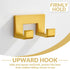 APLusee Brushed Gold Bath Robe Hook, 304 Stainless Steel Double L Shape Coat Hanger, Bathroom Home Accessories...