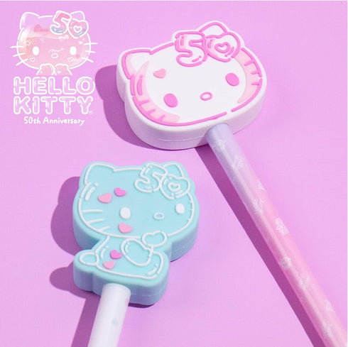 Hello Kitty 50th Anniversary Blue Novelty Pen by STMT, Limited Edition Hello Kitty Pen, Cute School Supplies, Exclusive Sanrio Accessories, Kawaii...