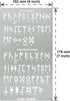 Aleks Melnyk No.409 Metal Stencil, Elder Futhark and Anglo-Saxon Runes 0.5in, Ancient Alphabet, Sigil Magic Alphabet Stencil 1 PC, Template Wood B...