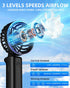 Portable Handheld Fan, Mini Desk Fan Foldable 2000mAh, 180° Ratotion, 3 Speeds, Ultra Quite, Up to 8H Long Use Time, Small Personal Cooling Fans M...