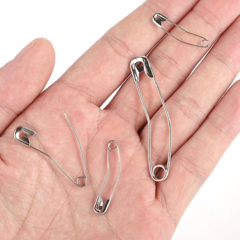160pcs Curved Safety Pins, 4 Sizes Quilting Basting Pins Bent Safety Pins Sewing Safety Pins Assorted Accessories for Crafting Quilting Knitting S...