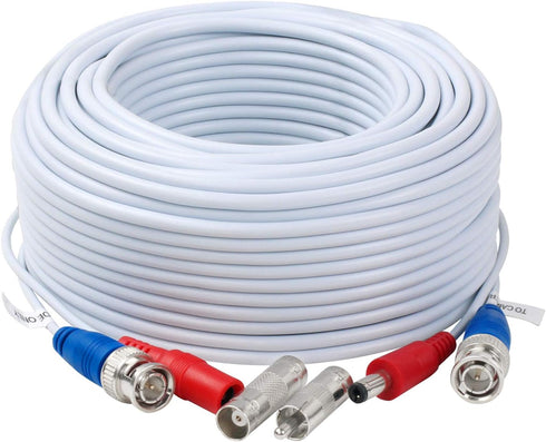2 Pack 25 Feet BNC Video Power Cable Wire Video Security Camera Wire with Connectors for CCTV Camera DVR Surveillance System...