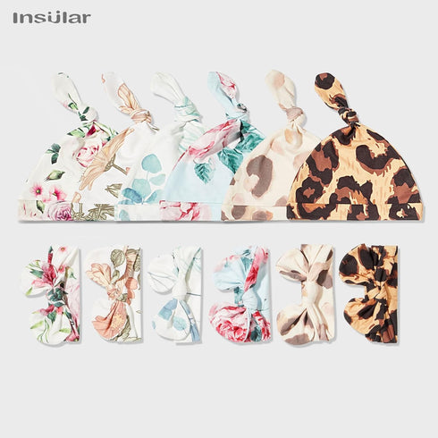 insular Swaddle Blankets Beanie Hat Headband Sets, Newborn Baby Girl Swaddle Sack, Receiving Blankets Infant Baby Gifts, Photo Props Photography, ...