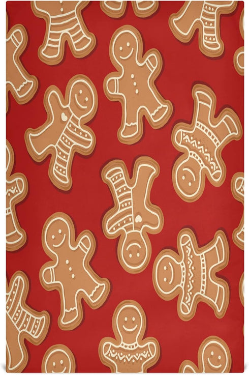 ALAZA Christmas Gingerbread Cookies Decorative Kitchen Dish Towels Set of 4,Soft and Absorbent Kitchen Hand Towels Home Cleaning Towels Dishcloths...