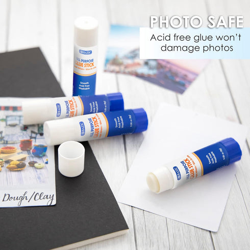 BAZIC Premium Glue Stick 8g/0.28 Oz.,White Glue Sticks, Multi-Purpose Acid Free, for Photos Paper Art Craft at School Home Office (4/Pack), 1-Pack...