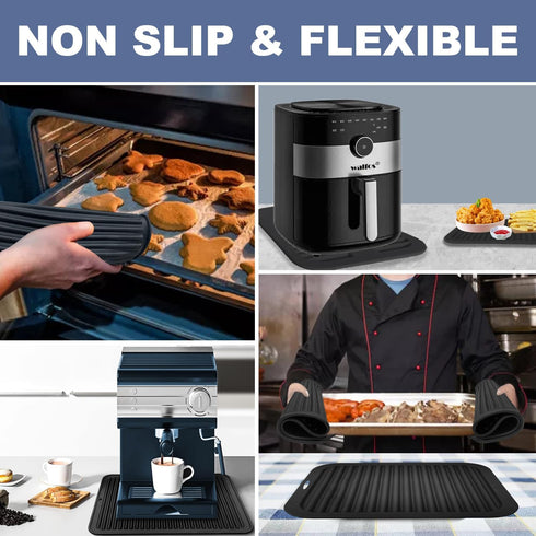 Walfos Large Silicone Trivet 16x12 Inch, Trivets for Hot Pots and Pans, Heat Resistant Pot Holders Hot Pads for Kitchen Quartz Countertops, Hot Di...