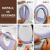 Soft Toilet Seat Cover - Plush & Thick Fabric Toilet Seat Warmer for Round & Elongated 14x18" Toilet Seats - Reusable, Machine-Washable, Easy-Inst...