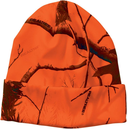 Realtree womens Licensed Camo Knit Cuff Beanie (Realtree Blaze Orange)...