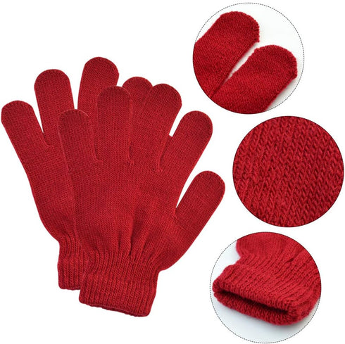 12 Pairs Kids Warm Gloves Winter Gloves Knit Gloves for Kids Boys Girls Children Christmas Gift...