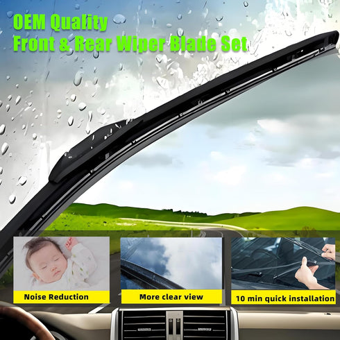 3-Pack OEM Windshield Wiper Blades Replacement for 2011-2015 Kia Sorento, 2010-2019 Kia Soul,Original Factory Quality Windshield Wiper Blades Set-...