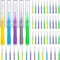 50 Pieces Braces Brush for Cleaner Interdental Brush Toothpick Dental Flossing Head Oral Hygiene Flosser Tooth Cleaning Tool (Light Blue, Purple, ...