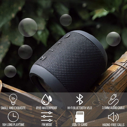 Bluetooth Speakers, 20W Portable Speaker Loud Stereo Sound, Rich Bass IPX6 Waterproof, 16 Hour Playtime, Built-in Mic, Wireless Speaker with TF, A...
