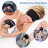 Music Sleep Eye Mask,Upgraded Travel Sleeping Headset,Sleep Eye Shades Built-in Speakers Microphone Washable (Black)...