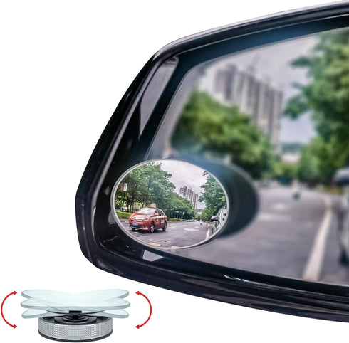Suction Cup Mounting Blind Spot Mirror,HD Lens Frameless Convex Rear View Mirror Provides Wide Angle View,Design for Car Side Mirror,Universal Use...