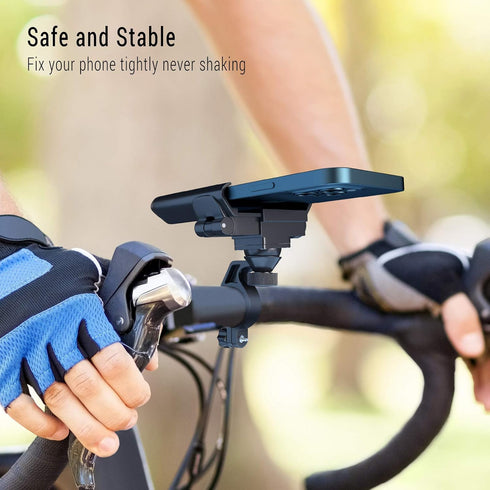 Upgraded Bike Phone Mount 360° Rotatable Universal Bicycle Motorcycle Scooter Bike Accessories Handlebar Phone Clip Holder for Any Smartphones Bet...