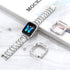 SUPOIX Compatible with Apple Watch Band 41mm + Case, Women Jewelry Bling Diamond Metal Bands & 2 Pack Protective Cover Cases for iWatch Series 9/8...
