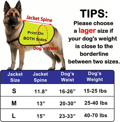 Rescue Dog Jacket Vest Nervous Rescue Space Dog Vest Dog Walking Slogan Warning Vest (Nervous Rescue Space-Medium)...