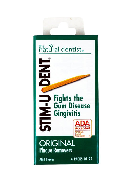 Stim-U-Dent Plaque Removers, Mint Flavor, 4 Packs of 25 (100 Picks)...
