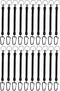 6.89 inch Black Fishing Lanyards Retractable Spiral Spring Lanyard Boating Rope Safety Wire Coiled Tether with Buckle for Pliers Grippers Fish Tac...