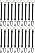 6.89 inch Black Fishing Lanyards Retractable Spiral Spring Lanyard Boating Rope Safety Wire Coiled Tether with Buckle for Pliers Grippers Fish Tac...