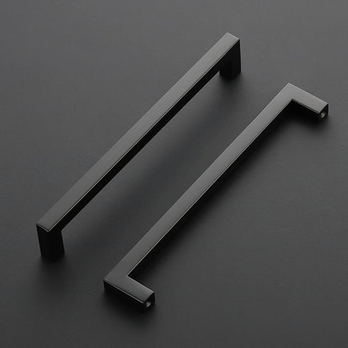 Ravinte 1 Pack Black Cabinet Pulls 8 Inch Square Cabinet Handles Matte Black Kitchen Hardware for Cabinet Drawer Pulls Come with Screwdriver...