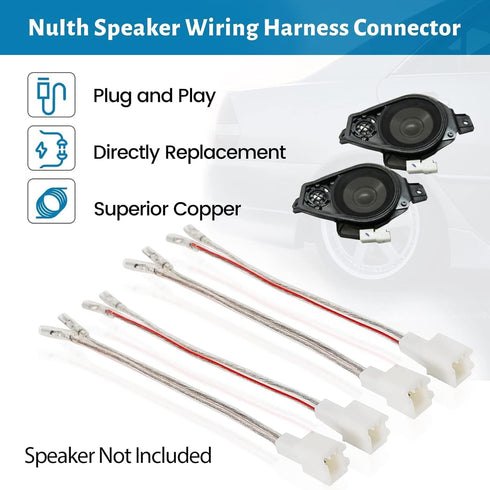 Dash Tweeter Speaker Wiring Harness Connector Adapter Compatible with Hyundai 2005-2020, KIA 2011-2021 Aftermarket Dashboard Speaker Wire Cable Ad...