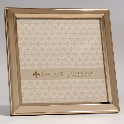 Lawrence Frames 5x5 Gold Metal Classic Bevel Picture Frame...