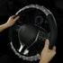 Bling Steering Wheel Cover, Bling Crystal Rhinestone Car Steering Cover Universal 14.2-15.3 inch Glitter Car Wheel Cover Sparkling Accessories for...
