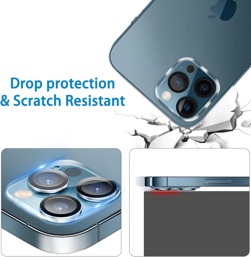 ?3 Pack? Tempered Glass Camera Lens Protector for iPhone 12 Pro Max 6.7", Ultra HD, 9H Hardness, Anti-Scratch, Case Friendly, Easy to Install [No ...