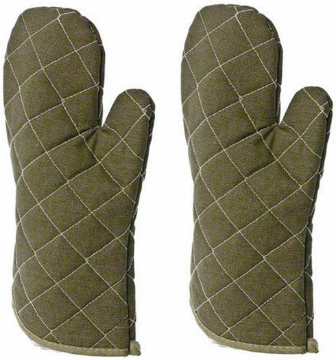 15 Inch Flame Resistant Oven Mitts Flame Retardant up to 400°F Set of 2...