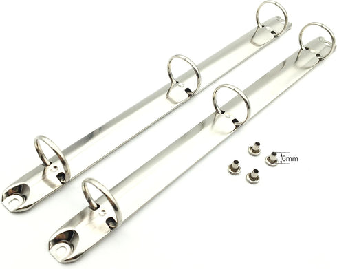 2Pcs Metal Standard Letter Size Notebook 3-Ring Binder Mechanism Replacement Kit?3 O Rings,Loose Leaf Binding Spines Combs for Personal Organizers...