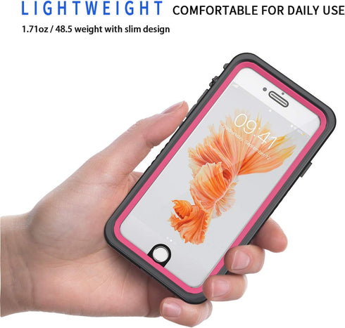 Lanhiem for iPhone SE 2022/2020 Case, for iPhone 7 8 Case, IP68 Waterproof Dustproof Shockproof Case with Built-in Screen Protector, Full Body Und...