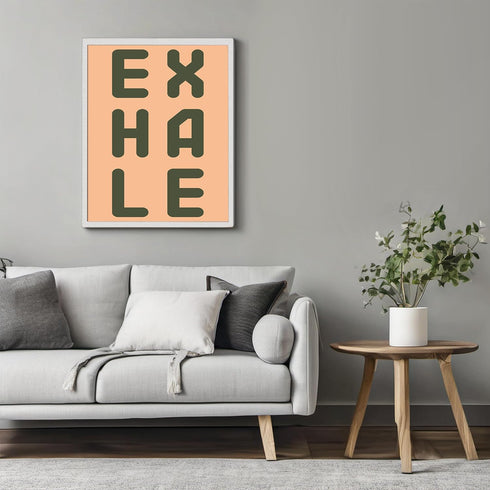 Posterizer 1 pcs-Exhale-encouraging minimalistic wall art-Motivational & Inspirational Art-Typography Art-decor for Girls, Teens Bedroom- UNFRAMED...