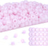 Deinduser Bulk Pony Beads with Storage Box - Pink Pony Beads, Rainbow Pony Beads for Bracelets, Beads for Crafts, Hair Beads for Girls, Key Chain,...