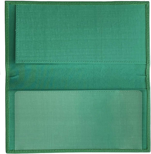 Emerald Green Basic Genuine Leather Checkbook Cover For Men & Women...