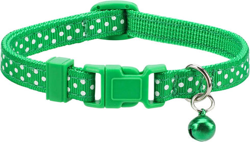 3 Pack Christmas Pet Collar, Adjustable Xmas Dog Collar with Jingle Bell, Wave Point Pattern Neck Ring | Cute Fashion Nylon Collar for Small Pet D...