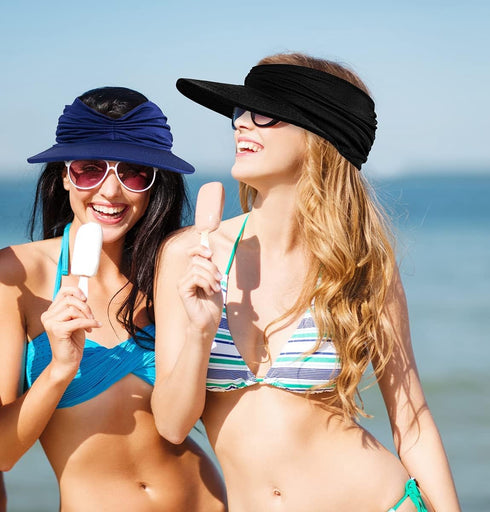 Sun Hat Women Sun Beach Visor Cap UV Protection with Wide Brim for Sports Beach Golf Hiking...