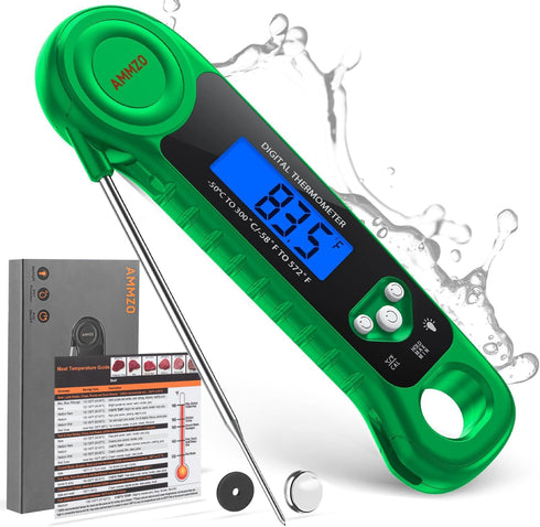 Digital Meat Thermometer for Grilling, Candy Thermometer Instant Read Food Thermometer Waterproof with Backlight for Cooking, Deep Fry, BBQ, Grill...