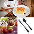 16 Pieces Black Demitasse Espresso Spoon (4 inch) and Stainless Steel Forks (4.8 inch), DaKuan Mini Coffee Spoons & Cake Forks for Dessert, Tea, A...