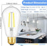 6-Pack Dimmable LED Light Bulbs, 7W 60Watt Equivalent Edison Bulbs, 900LM Ultra Bright LED Bulbs, 5000K Daylight White, ST58 Vintage Antique Bulbs...