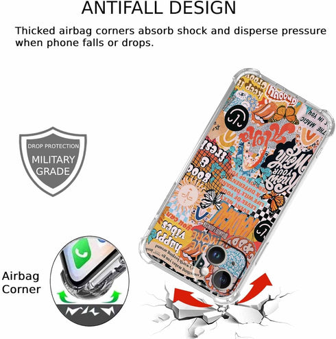 Aesthetic Collage Case for iPhone 13 mini,Positive Quotes Case for Men Women, Cute Soft TPU Bumper Case Compatible with iPhone 13 mini...