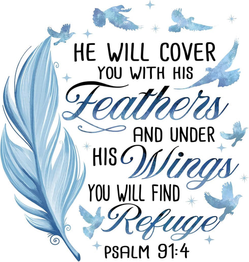 Fabric Panel 14"x14" Bible Verse 100% Cotton Quilting Panel Square A368...